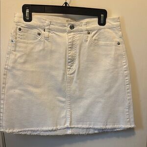 J. Crew Cream Denim Pencil Skirt 28 size excellent condition